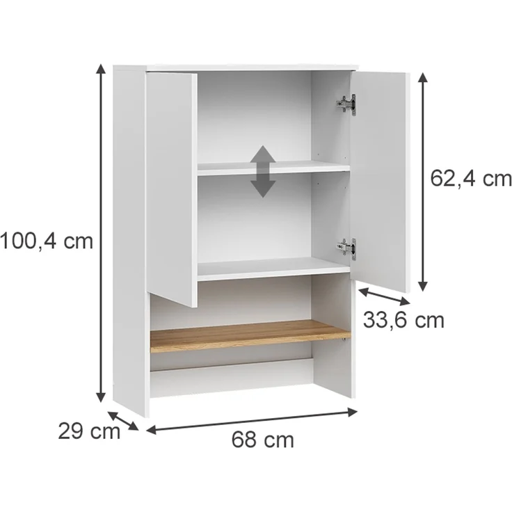 Waschmaschinenschrank Viktor Weiß/Artisan 68 x 100.4 cm Vicco – Bild 2