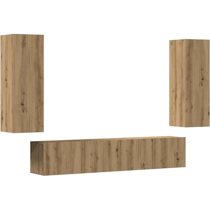vidaXL TV-Wandschränke 4 Stk. Artisan-Eiche Holzwerkstoff 3328948