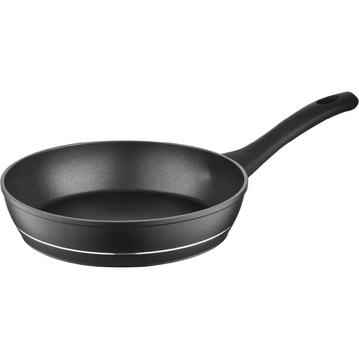 FLORINA Aluminium Bratpfanne 26 cm Durchmesser I Universalpfanne DELUX Antihaftbeschichtet I Anti-Kratz Pfanne mit Induktionsboden I Geeignet für Induktionsherd, Gasherd, Elektroherd (Schwarz)