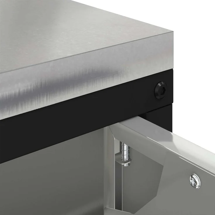 vidaXL Küchenaufbewahrung mit Regal Silber 60 x 50 x 92 cm Stahl 875001 – Bild 10