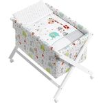 Interbaby 92122-01-09 Babywiege Modell Dschungel, weiß, 8. 06 kg