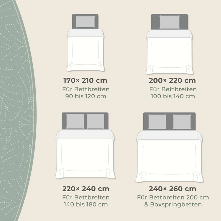 Gräfenstayn Tagesdecke Gräfenstayn Premium Tagesdecke mit nahtloser Steppung & Blatt-Design, Gräfenstayn Premium Tagesdecke mit nahtloser Steppung & Blatt-Design