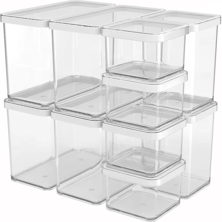 Rotho Loft Set Vorratsdosen 10 tlg. LOFT, Kunststoff (PP) BPA-frei, weiss, (32.3 x 22.3 x 32.4 cm)