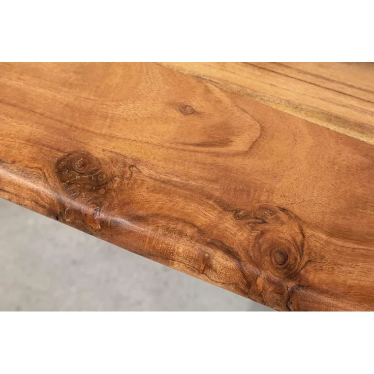 riess-ambiente Couchtisch MAMMUT 120cm natur / schwarz (Einzelartikel, 1-St), Wohnzimmer · Massivholz · Metall · Baumkante · Industrial – Bild 9