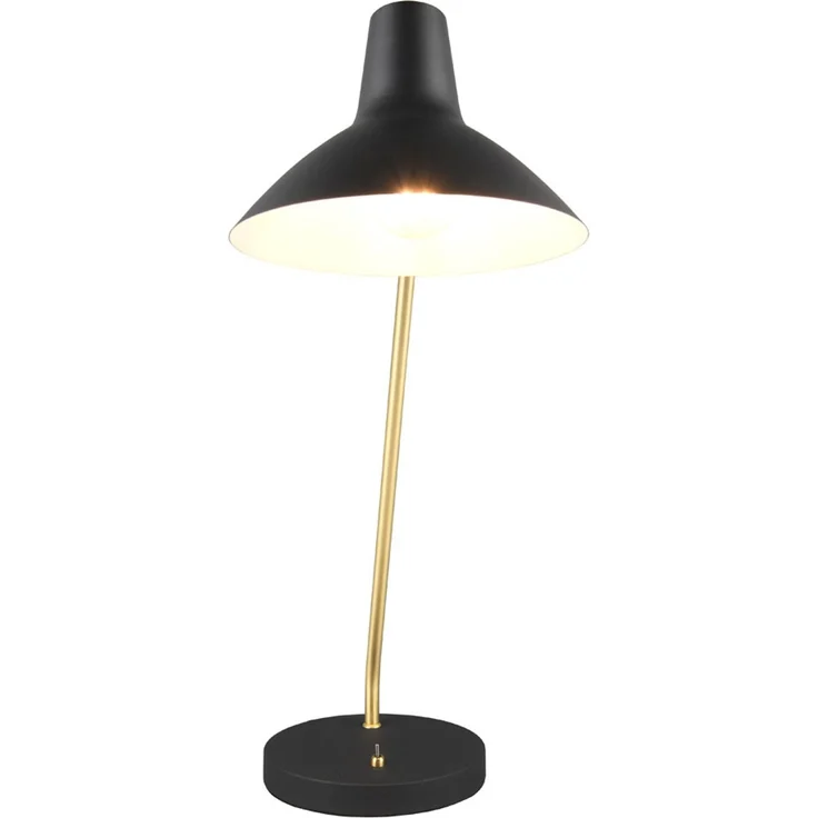 Tischleuchte, schwarz, gold, verstellbar, H 54 cm – Bild 7