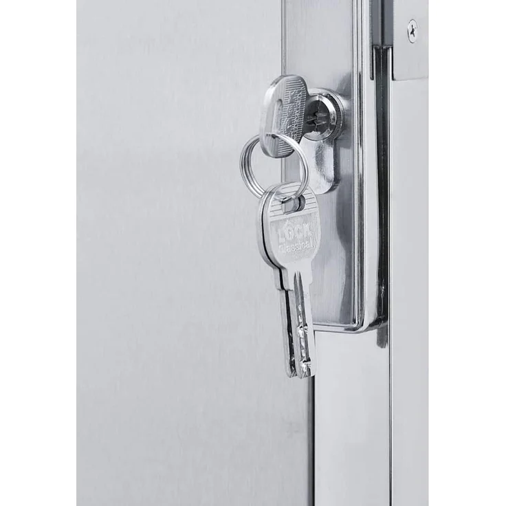 vidaXL Gartentor mit Schloss, Edelstahl silber, 85 x 120 cm – Bild 7