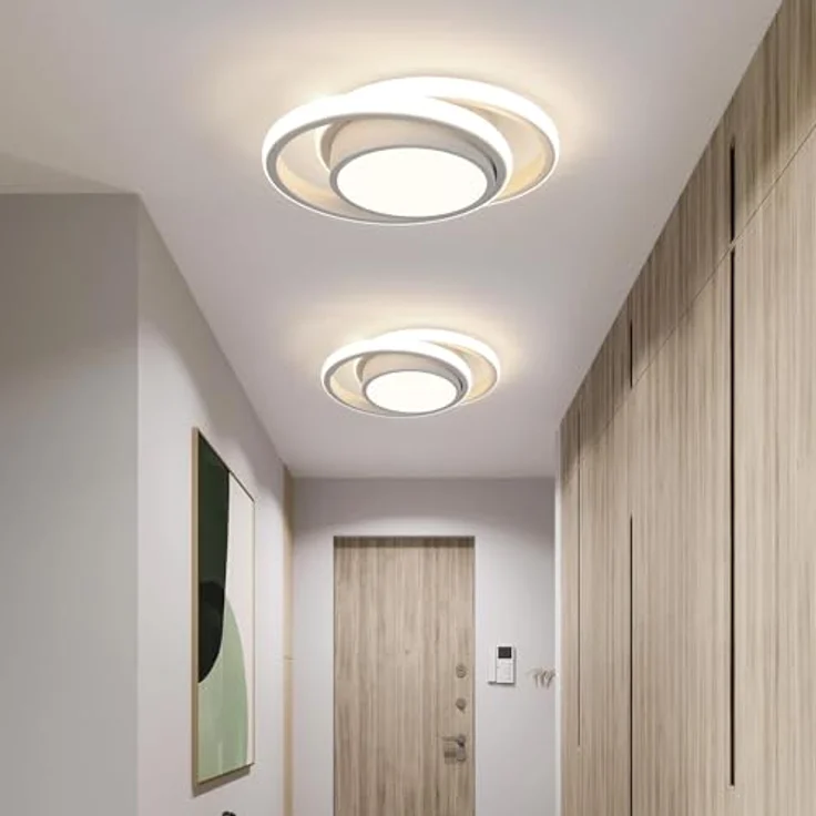 Comely Deckenlampe LED, 32W LED Deckenleuchte Rund, 2350LM Modern LED Deckenlampe für Schlafzimmer Badezimmer Küche Gang Balkon, 4500K Neutrales Licht Durchmesser 280mm – Bild 8