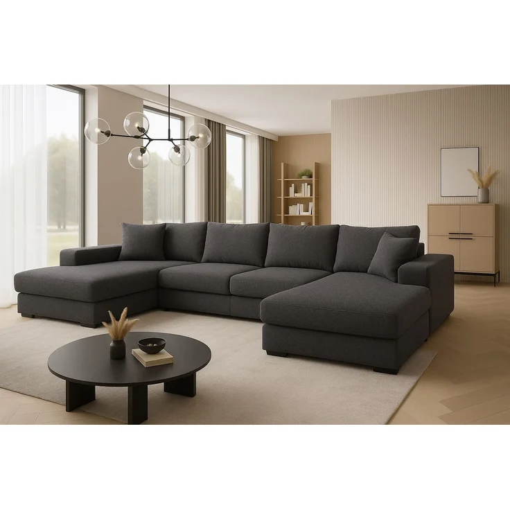 Ecksofa VIENA 328x182 cm mit Schlaffunktion, Bonellfederkern und Bettkasten – Bild 1