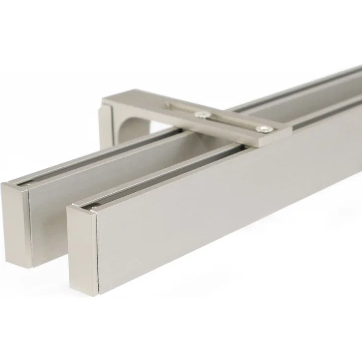Deco-Raum® Gardinenschiene Innenlauf Loft | Größe: 510cm | Material: Aluminium | Farbe: Edelstahl-optik