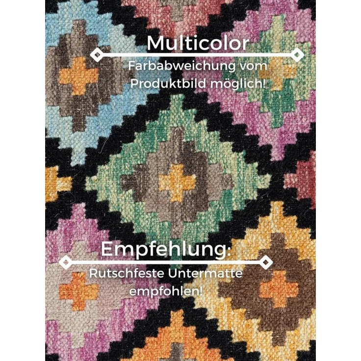 HANSE Home Teppich Kelim Zara, rechteckig, Höhe: 3 mm, Wolle, Baumwolle, Natur, Handgewebt, orientalisch, Boho, traditionell – Bild 3