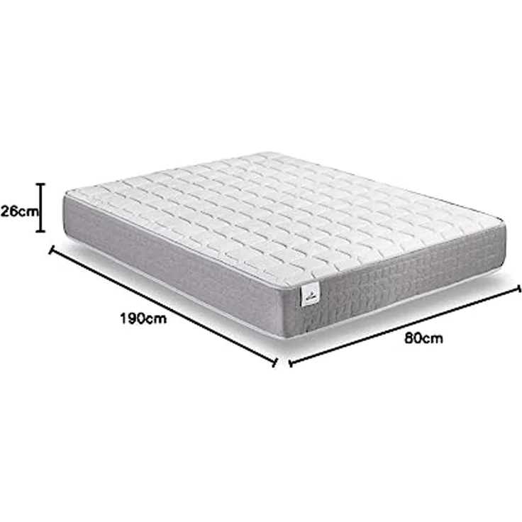 Don descanso DDBERNIA25.080190 Viskoelastische Matratze, Schaumstoff, Höhe ± 26 cm, 80x190 cm – Bild 3