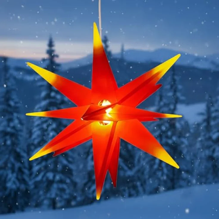 Guru-Shop LED-Stern für außen 3D Außenstern Kaspar, Weihnachtsstern,., Leuchtmittel inklusive – Bild 2