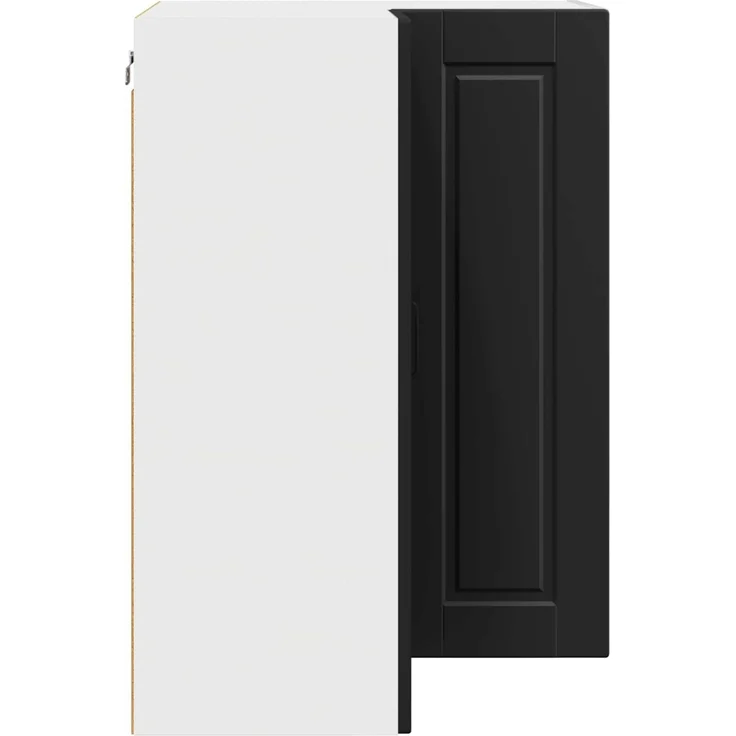 vidaXL Wand-Eckschrank PORTO Schwarz 57 x 57 x 80 cm Holzwerkstoff 885426 – Bild 7