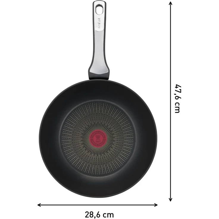 Tefal G25919 Unlimited On Wokpfanne | 28 cm | mit kratzfester Titanium Antihaft-Beschichtung | Thermo-Signal | PFOA-frei | geeignet für alle Herdarten, auch für Induktionsherde | schwarz – Bild 7