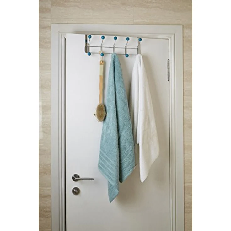 Premier Housewares Türgarderobe, 10 Haken türkis, Chrom, Kunststoff, 12 x 41 x 17 – Bild 9
