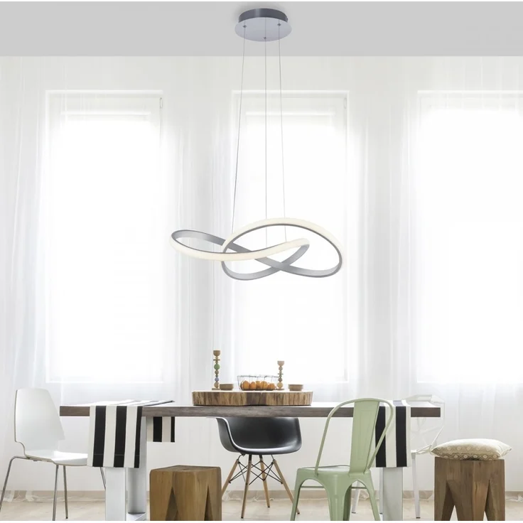 JUST LIGHT 15402-95 Maria LED Pendelleuchte aluminium 3-Step Dim 3000K – Bild 3