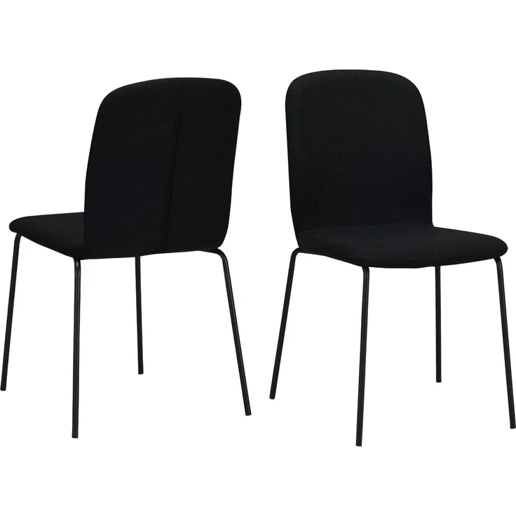 Albatros Esszimmerstühle 4er Set ENNA, schwarz - stapelbar, bequemer Polsterstuhl - Eleganter Küchenstuhl, Stuhl Esszimmer oder Esstisch Stuhl, Konferenzstuhl , Stückzahl:4, Farbe:Schwarz – Bild 7