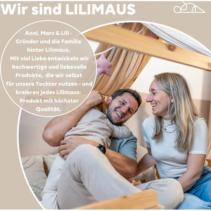 lilimaus Betthimmel Hochwertiger Baldachin Betthimmel Kinderzimmer, Gold Applikation, Stilvoller Baldachin für Baby- und Kinderzimmer – Bild 7
