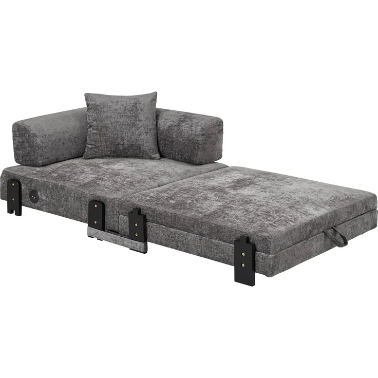 ZUBALIYA Sofa mit LED - Beleuchtung, mit USB - Anschluss, für Wohnzimmer und Apartments, mit stabilem Untergestell, Beige – Bild 13