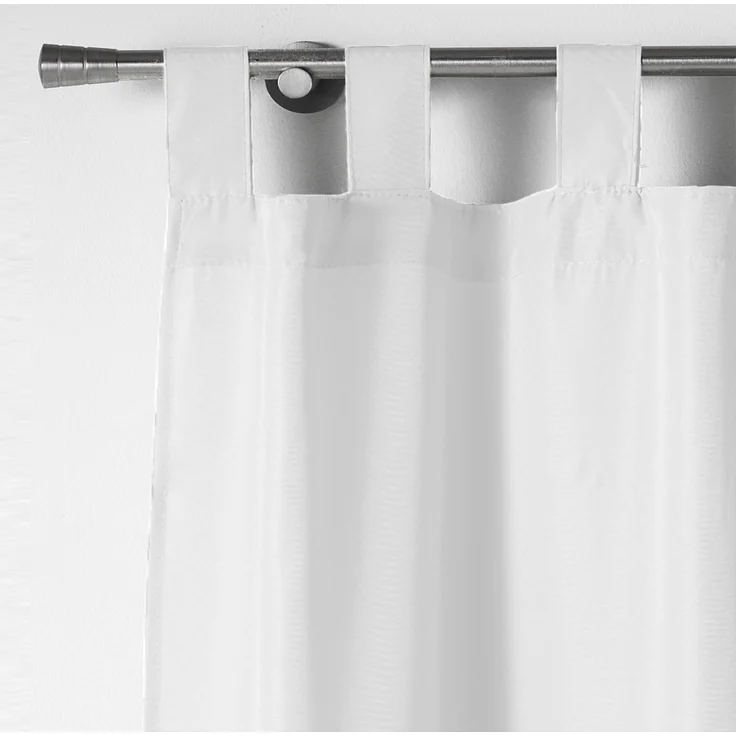 Schlaufen Flächen Vorhang 140x260cm Vorhänge Schal Schlafzimmer blickdicht weiss – Bild 3