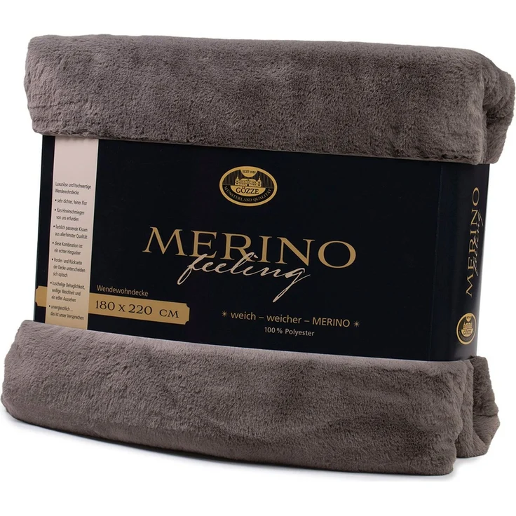 Wohndecke Merino Wendewohndecke, Gözze, kuschelig weich – Bild 4