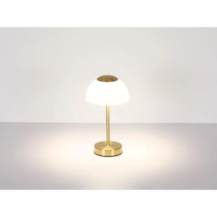 GLOBO Lighting Tischleuchte Sarima, dimmbare Klemmleuchte mit Touchdimmer, gold, 15x31 cm – Bild 3