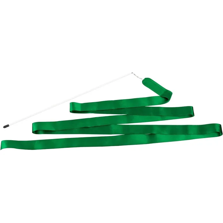 Gymnastikband Tanzband Turnband Rhythmikband Wirbelband Schwungband mit Stab 4 m, Grün