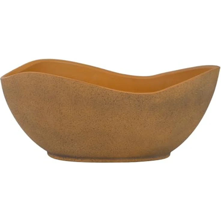 Classic Home and Garden Arc Einzigartige Pflanzschale mit Ablaufstopfen, UV-beständiger, Flacher Übertopf, moderner Pflanztopf für Kräuter (30,5 cm Georgia-Ton) – Bild 2
