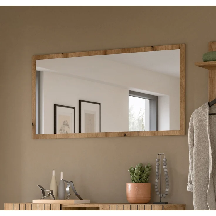 Spiegel (B/H/T: 106x55x2 cm) in Evoke Oak/Spiegelglas – Bild 5