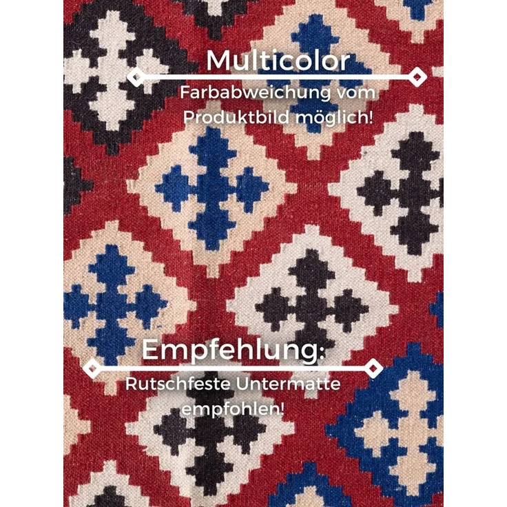 HANSE Home Teppich Kelim Rami, rechteckig, Höhe: 3 mm, Wolle, Baumwolle, Natur, Handgewebt, orientalisch, Boho, traditionell – Bild 3