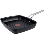 Tefal Grillpfanne Jamie Oliver Cooks Classic, Aluminiumguss (1-tlg), Thermo-Signal, für alle Herdarten inkl. Induktion, 23x27 cm