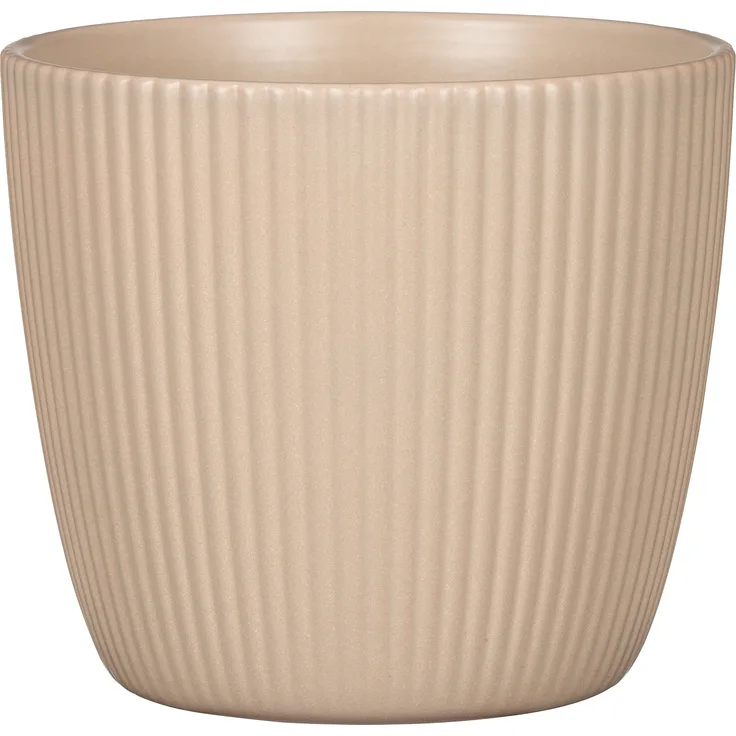 Scheurich Aura, Blumentopf aus Keramik, Farbe: Dry Reed, 27,5 cm Durchmesser, 24,5 cm hoch, 10,32 l Vol.