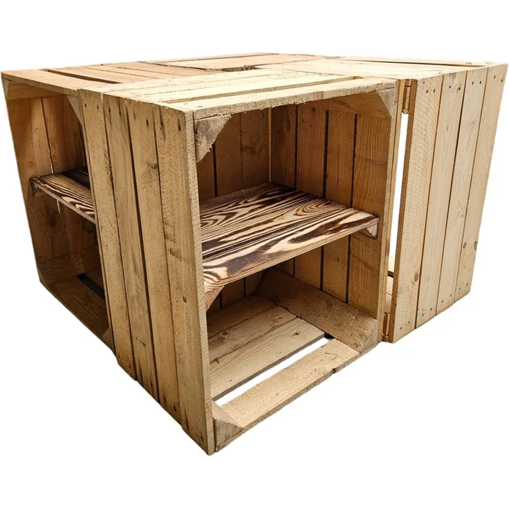 Holzkisten Vintage 3er Set 50 x 40 x 30cm Ablage kurz – Bild 8