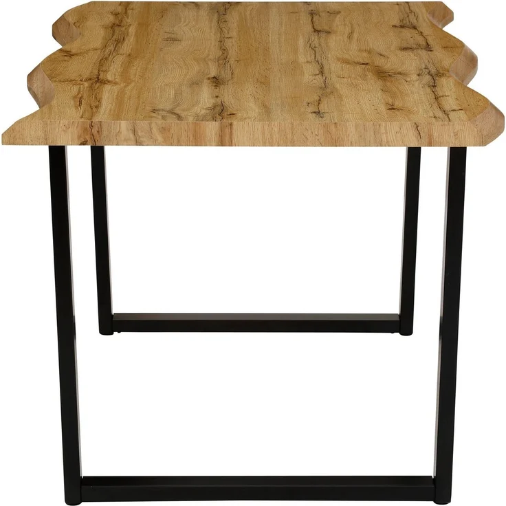 HELA Esstisch GISELLE Baumkantentisch, Küchentisch, TOPSELLER! OTTOs Choice, Kufengestell Metall, Industrial Design, 140 - 200 cm Breite, 2 Farben – Bild 3