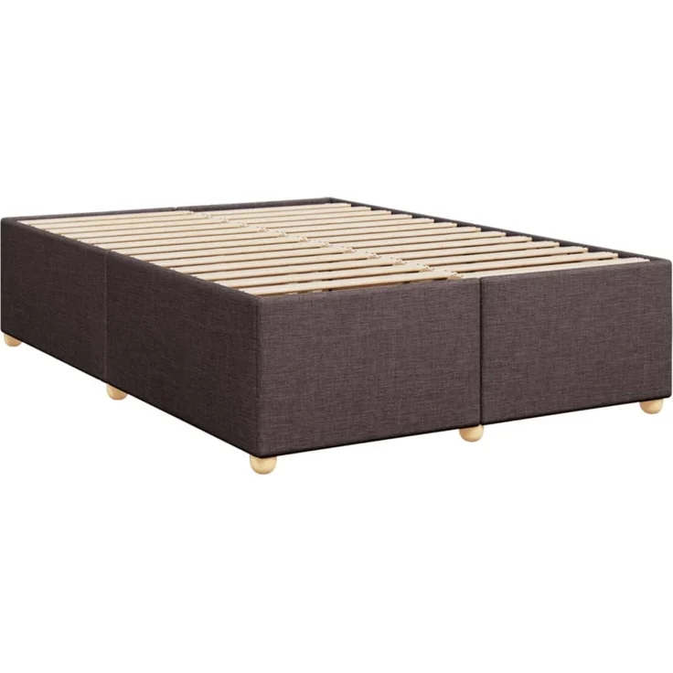 vidaXL Boxspringbett mit Matratze Dunkelbraun 140x190 cm Stoff 3288992 – Bild 9