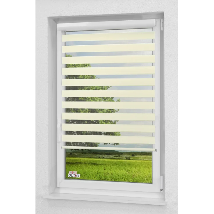 Lysel Outlet Doppelrollo Kassette Perlweiß, (B x H) 100cm x 175cm in beige/perlweiß – Bild 5