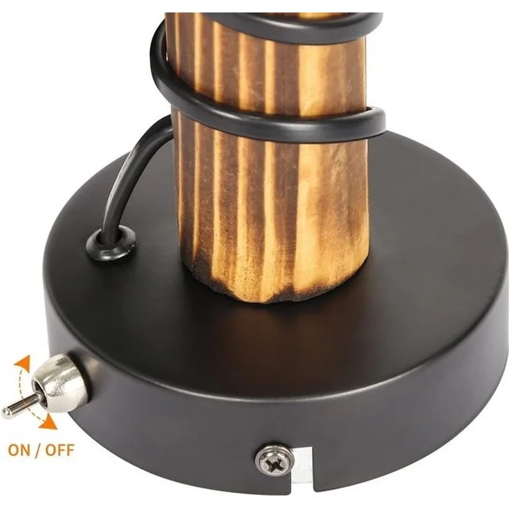 Nettlife Wandleuchte Holz Innen Wandlampe Vintage mit Schalter, mit Schalter, LED wechselbar, für Schlafzimmer Wohnzimmer Flur ein wunderbares Weihnachtsgeschenk – Bild 4
