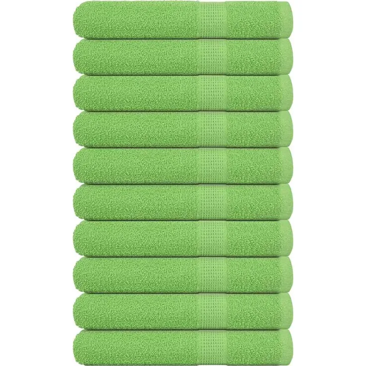 vidaXL Handtücher FROGN 10 Stk. Apfelgrün 100x200 cm 360 g/m² 137036