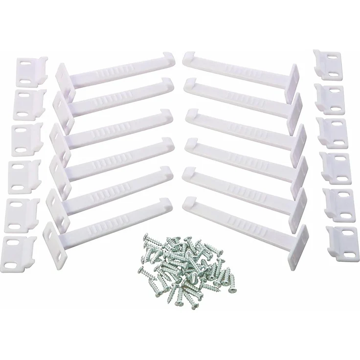Dreambaby G181 Kindersicherung-Schrank Sicherheitsriegel Schubladensicherung Schranksicherung (12er) – Bild 1