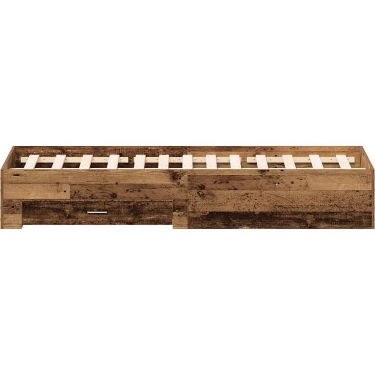 vidaXL Bettrahmen mit Schubladen Altholz 140 x 190 cm Holzwerkstoff 3333972 – Bild 8