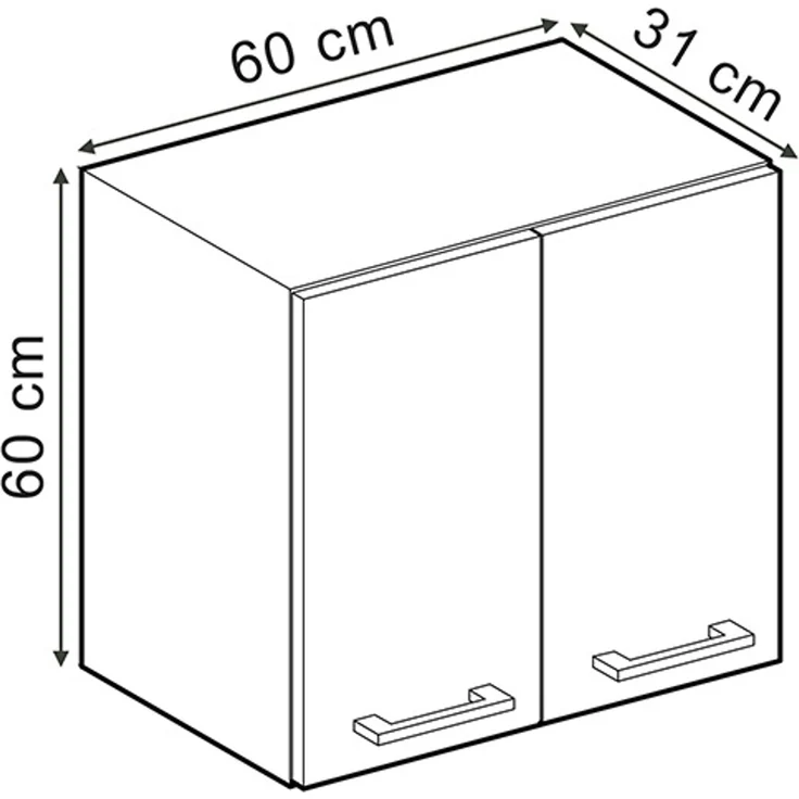Hängeschrank R-Line Blau-Grau 60 cm Vicco – Bild 3