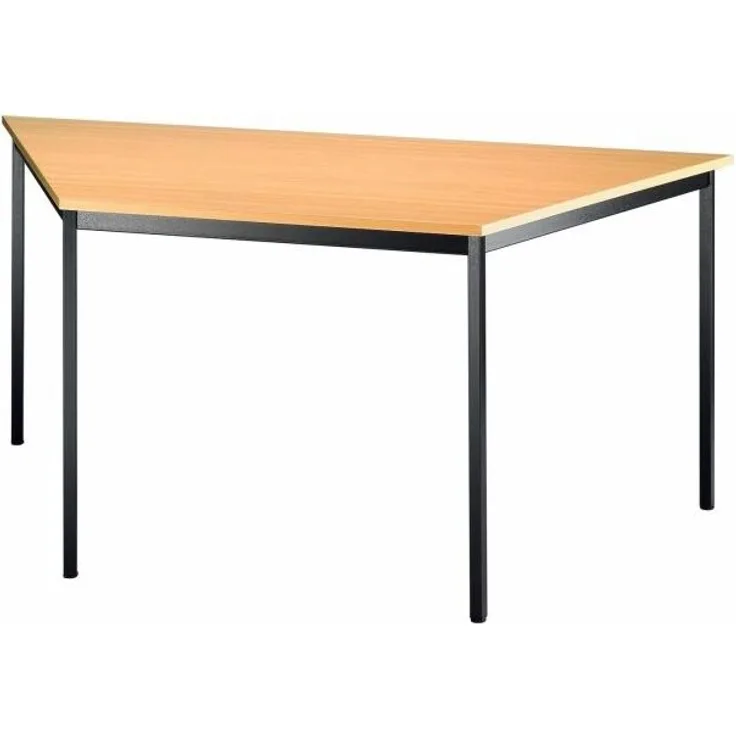 Besprechungstisch Trapez 160x69cm Buche 4-Fuß Gestellfarbe: Schwarz
