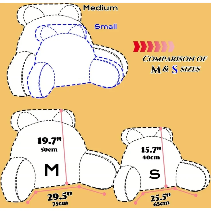 1 Stück – Lesekissen fürs Bett, weiches Lendenkissen mit Armlehnen & abnehmbarem Bezug (40×65 cm, Grau) – Bild 2
