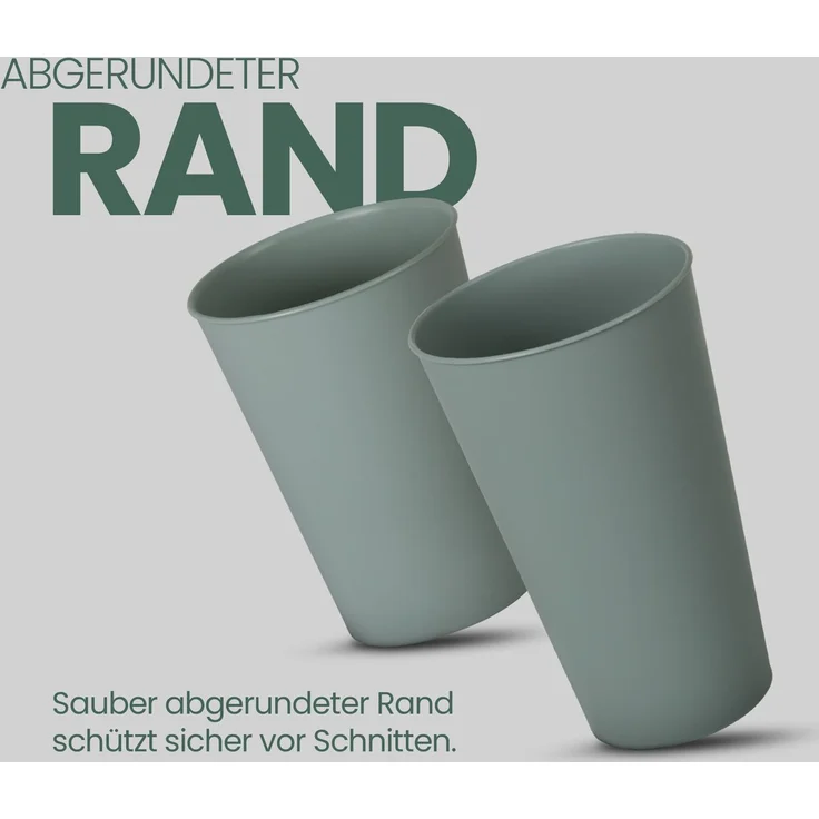 Becher Kunststoff - Mehrweg Grün 0,4L 8er-Pack – Bild 5