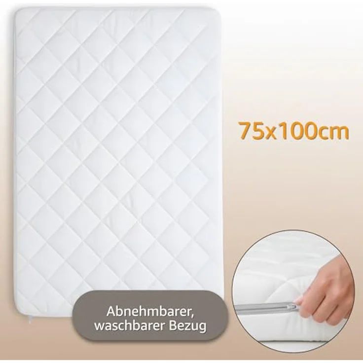 Laufstalleinlage 75x100 cm - Laufstall Laufgitter Baby Matratze Laufstallmatratze Laufgittereinlage aus Schaumstoff für Kinder Babymatratze Spielmatratze Oeko-Tex 75 x 100 – Bild 3
