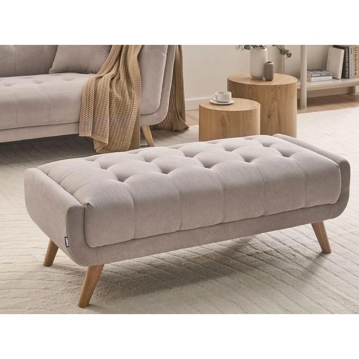 Ottomane HABO Stoff Taupe – Bild 2