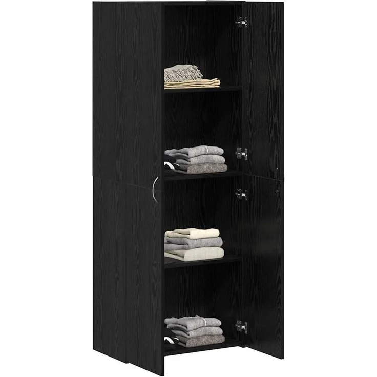 vidaXL Büroschrank Schwarz Eichen-Optik 60 x 32 x 152,5 cm 3365560 – Bild 3