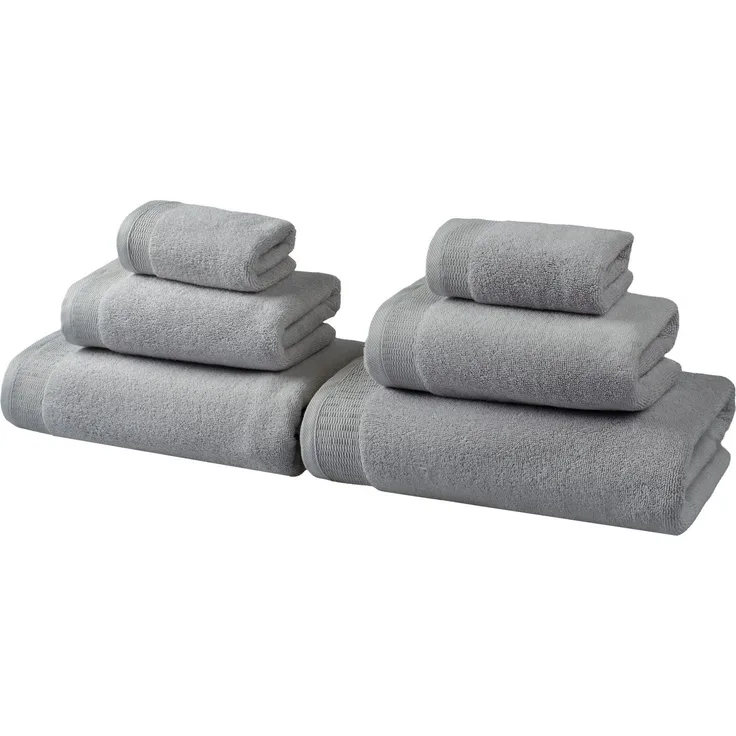 OTTO home Handtuch Set Fenya, flauschig und weich, Premium Handtücher, 550 gr/m², Walkfrottier (Set, 6-St), mit Bordüre, Set, 100% Baumwolle, Hotel-Qualität, 5 Jahre Garantie