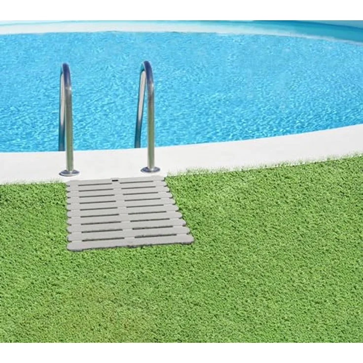 Wenko Duschmatte 'Indoor & Outdoor', rutschhemmender Kunststoff-Bodenrost in taupe, 55 x 55 cm – Bild 6