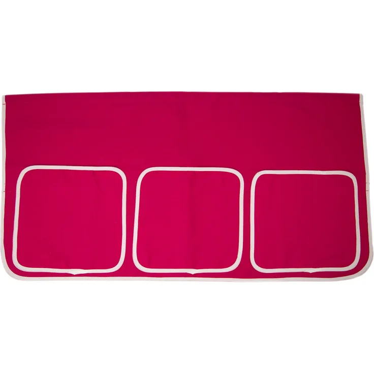 Homestyle4u Stofftasche für Hochbett, Stoff rot, 70x90 cm